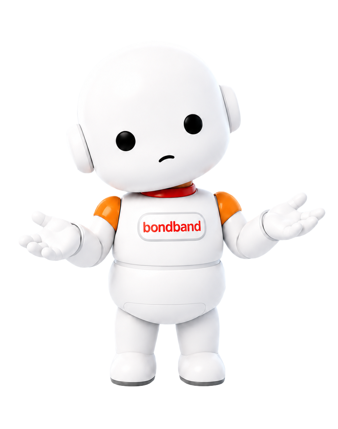 肩をすくめるAIロボット